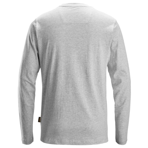 2496 Camiseta de manga larga gris jaspeado talla L