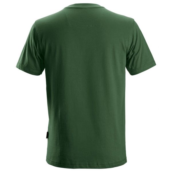2502 Camiseta de manga corta clásica verde forestal talla S