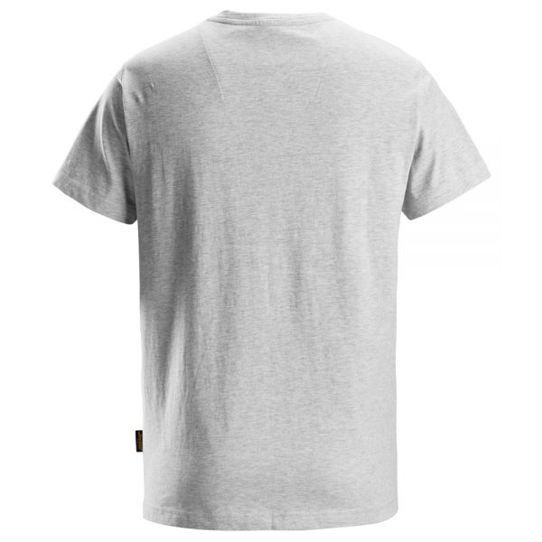 2512 Camiseta de manga corta con cuello en V gris jaspeado talla M