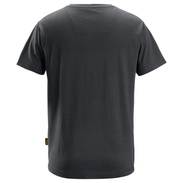 2512 Camiseta de manga corta con cuello en V gris acero talla XXL