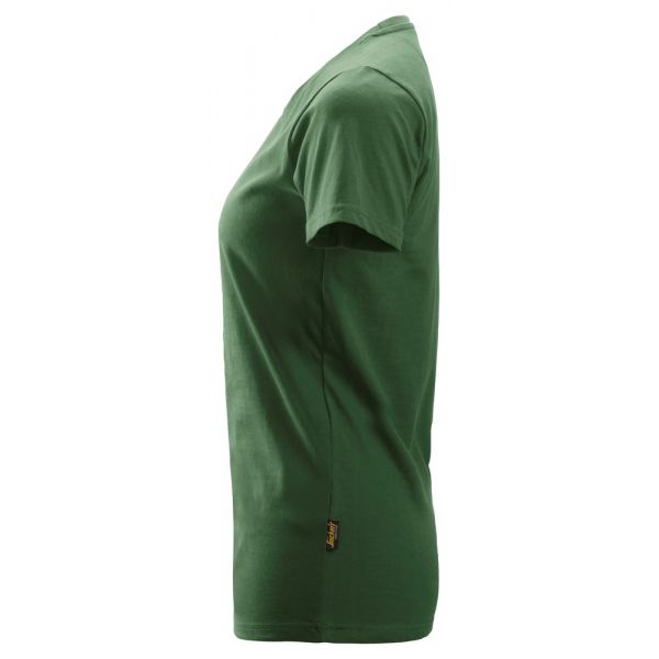 2516 Camiseta de manga corta para mujer verde forestal talla XS