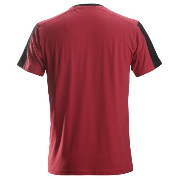 2518 Camiseta AllroundWork rojo intenso-negro talla S