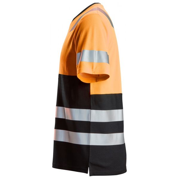 2534 Camiseta de manga corta de alta visibilidad clase 1 naranja-negro talla XS
