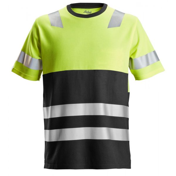 2534 Camiseta de manga corta de alta visibilidad clase 1 amarillo-negro talla M