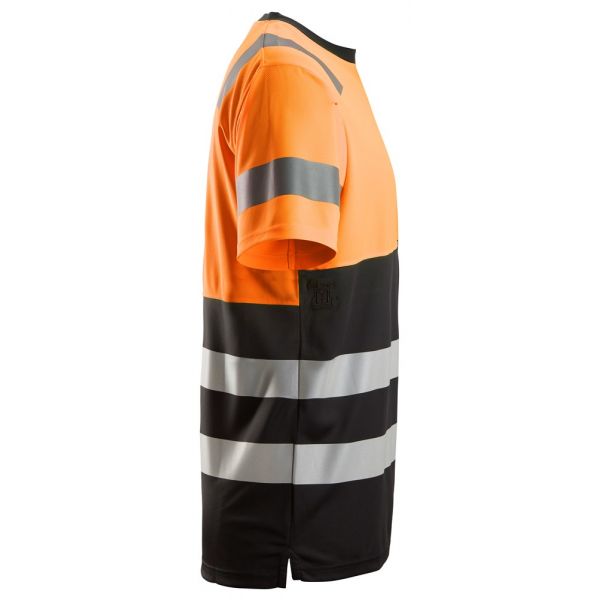 2535 Camiseta de manga corta de alta visibilidad clase 1 negro-naranja talla M