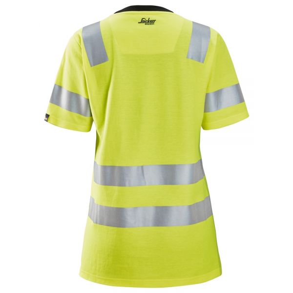 2537 Camiseta de manga corta para mujer de alta visibilidad clase 2 amarillo talla XL