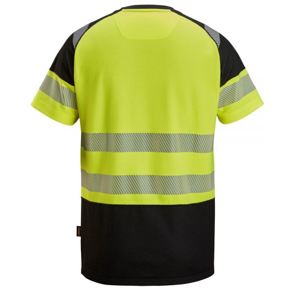 2538 Camiseta de manga corta de alta visibilidad clase 1 negro-amarillo talla XL