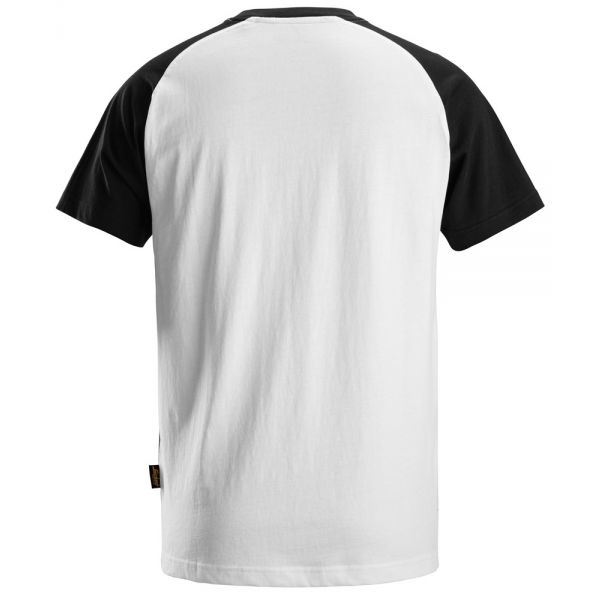 2550 Camiseta de manga corta bicolor blanco-negro talla XXL