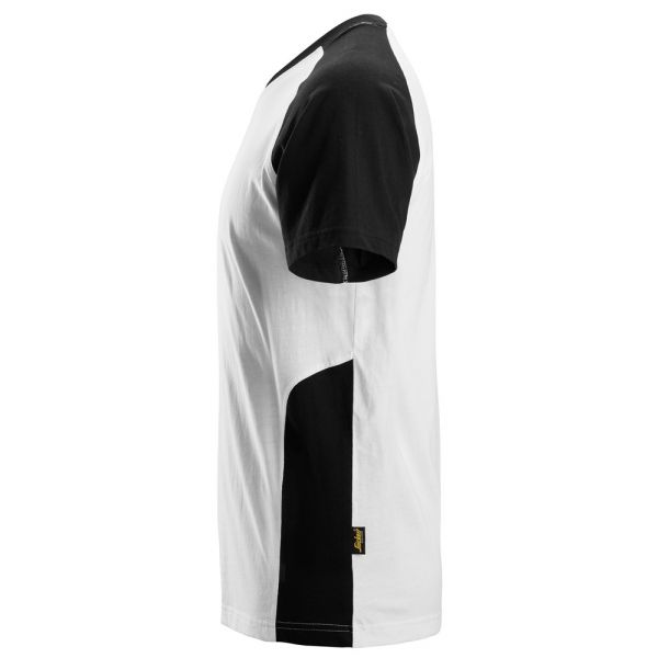 2550 Camiseta de manga corta bicolor blanco-negro talla S