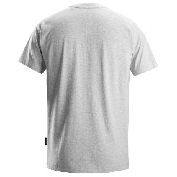2590 Camiseta manga corta con logo gris jaspeado talla XL