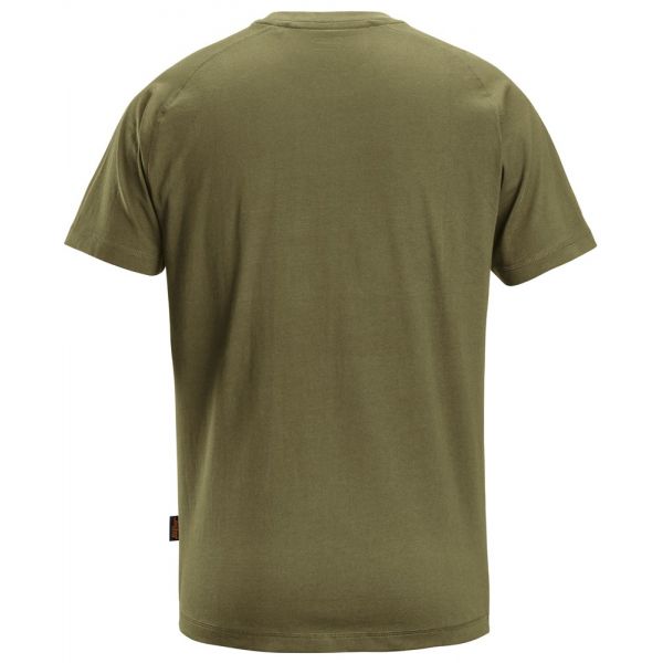 2590 Camiseta manga corta con logo verde khaki talla L