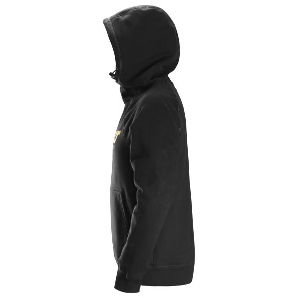 Sudadera con capucha y logotipo Negra talla XL