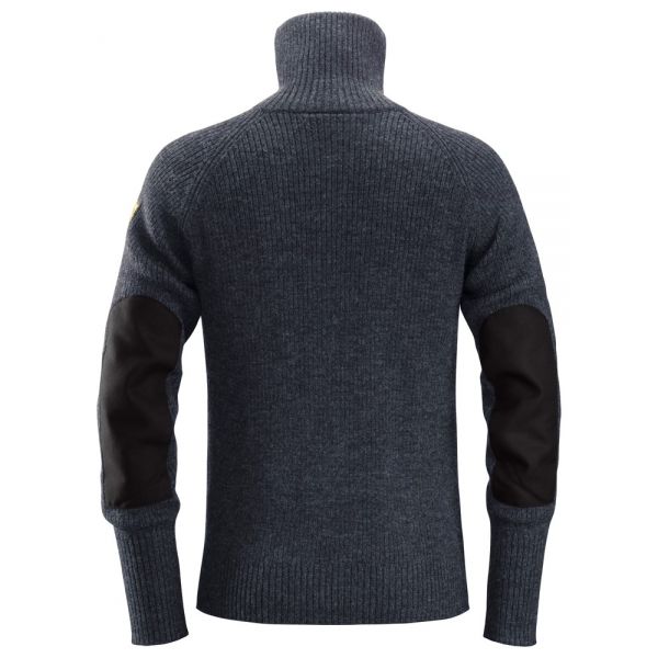 2905 Jersey de lana con media cremallera azul marino talla S