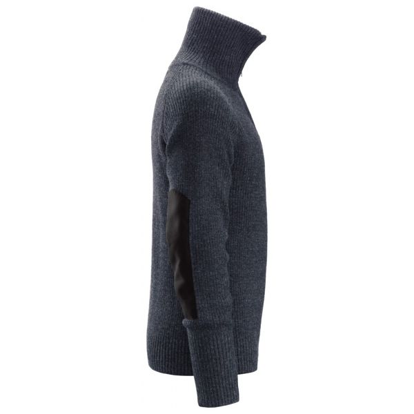 2905 Jersey de lana con media cremallera azul marino talla XS