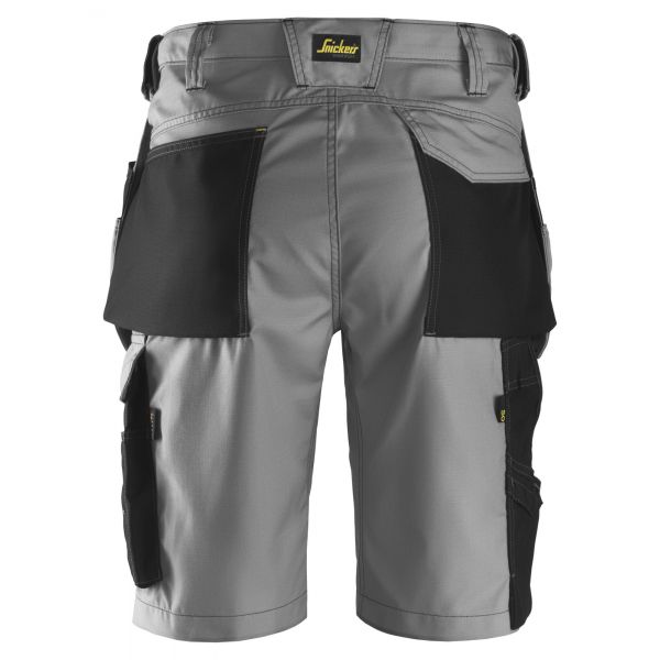 3023 Pantalón corto con con bolsillos flotantes Rip-Stop gris-negro talla 48
