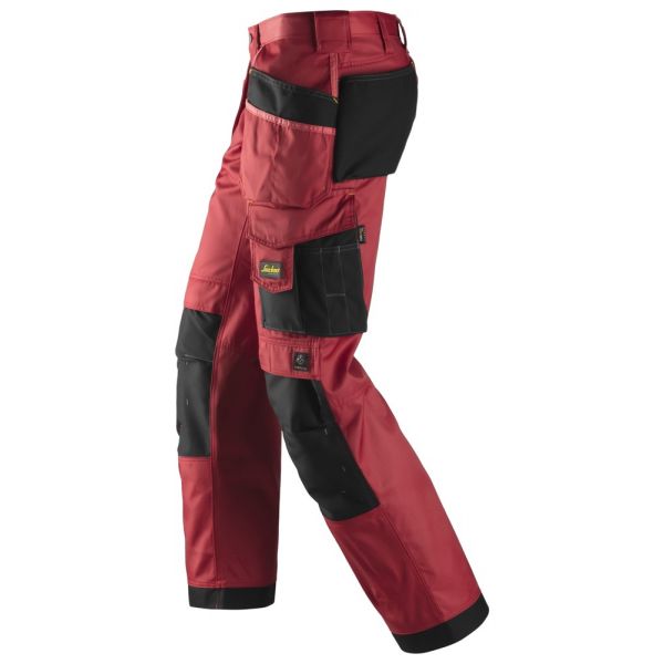3212 Pantalón largo DuraTwill con bolsillos flotantes rojo intenso-negro talla 88