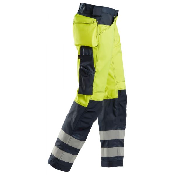 3333 Pantalones largos de trabajo de alta visibilidad clase 2 amarillo-azul marino talla 248