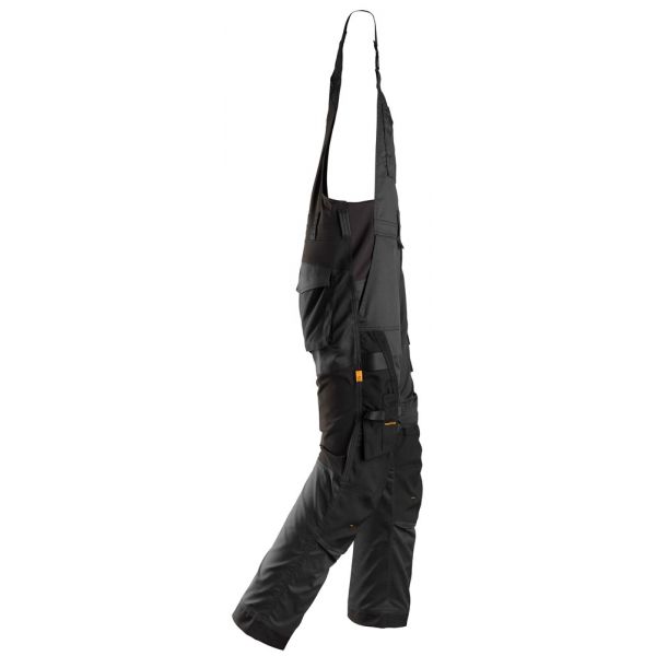 6051 Pantalones elástcos con peto y tirantes AllroundWork negro talla 50
