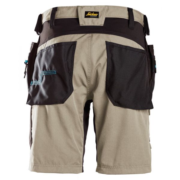 6110 Pantalones cortos de trabajo con bolsillos flotantes LiteWork 37.5® beige-negro talla 52