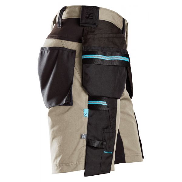 6110 Pantalones cortos de trabajo con bolsillos flotantes LiteWork 37.5® beige-negro talla 62