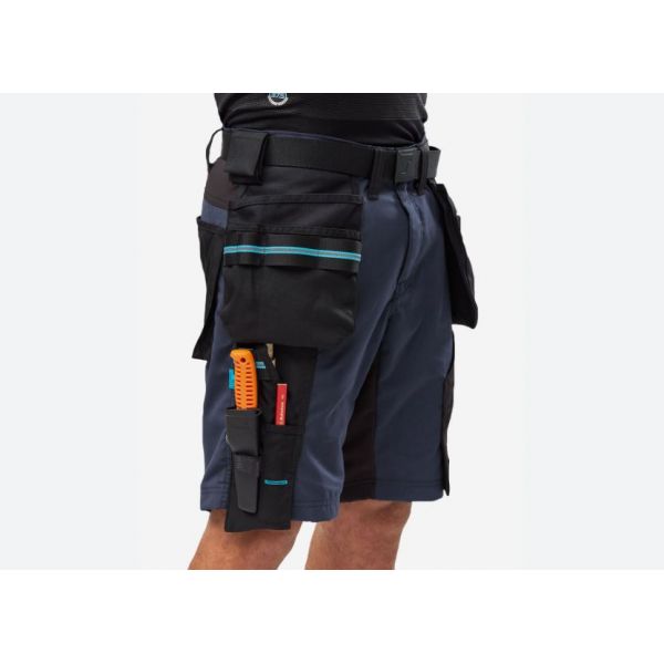 6110 Pantalones cortos de trabajo con bolsillos flotantes LiteWork 37.5® azul marino-negro talla 54