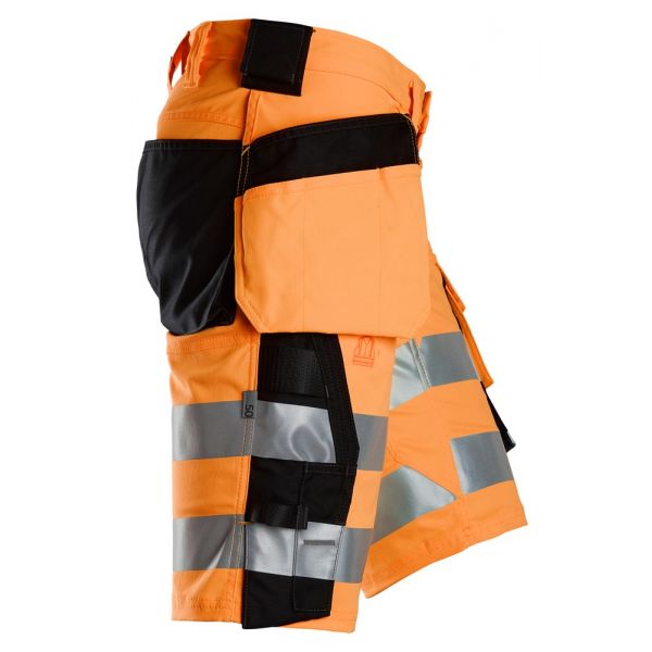 6135 Pantalones cortos de trabajo elásticos de alta visibilidad clase 1 con bolsillos flotantes nara