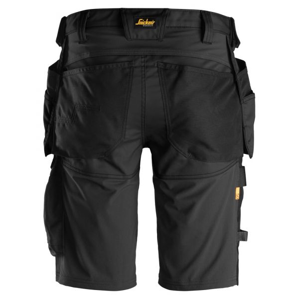 Pantalones cortos elásticos AllroundWork + Bolsillos Flotantes Negro talla 58