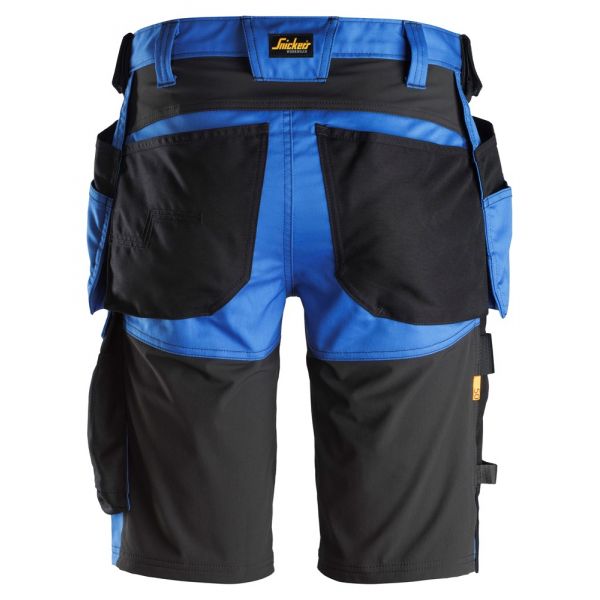 Pantalones cortos elásticos AllroundWork + Bolsillos Flotantes Azul verdadero-Negro talla 44