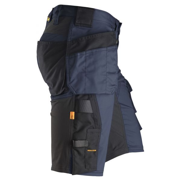 Pantalones cortos elásticos AllroundWork + Bolsillos Flotantes Azul Marino-Negro talla 56