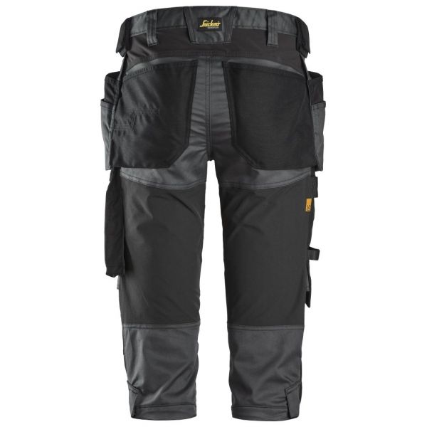 Pantalon pirata elasticos AllroundWork con bolsillos flotantes gris acero-negro talla 048