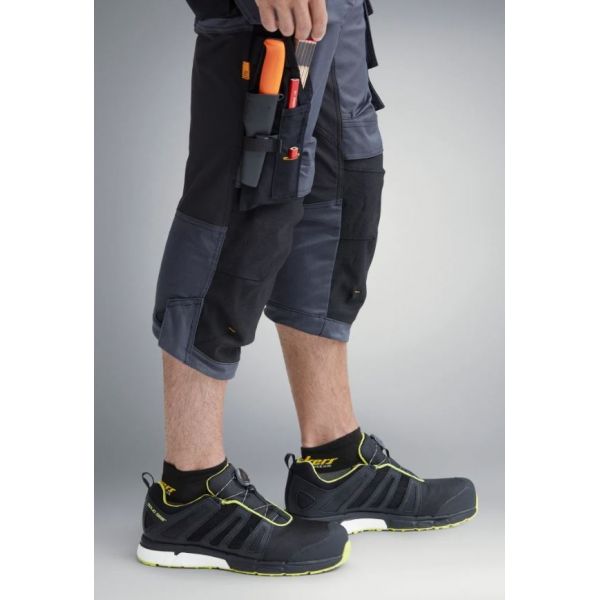 Pantalon pirata elasticos AllroundWork con bolsillos flotantes gris acero-negro talla 050