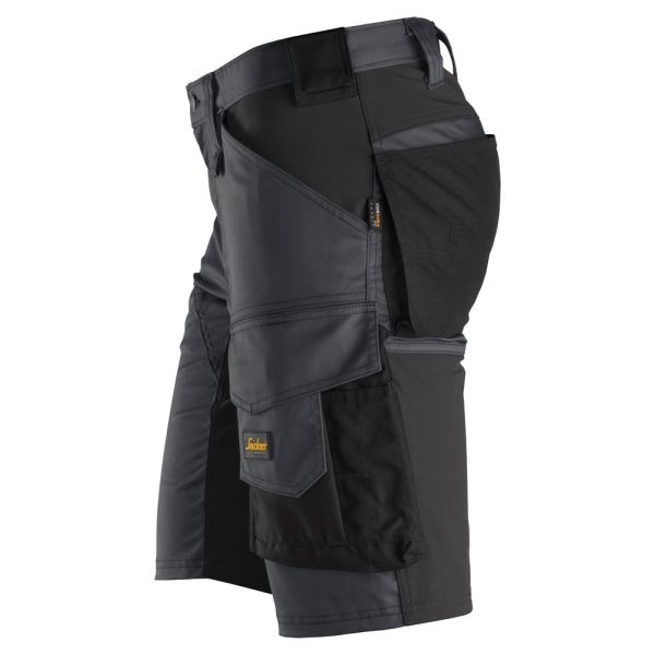 Pantalones cortos elásticos AllroundWork Gris Acero-Negro talla 54