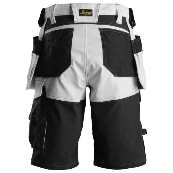 6147 Pantalones cortos de trabajo elásticos para mujer con bolsillos flotantes AllroundWork blanco-n