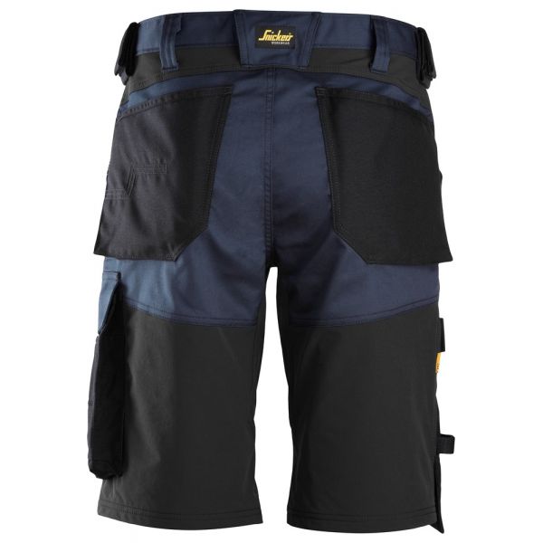 Pantalon corto elastico holgado AllroundWork azul marino-negro talla 064