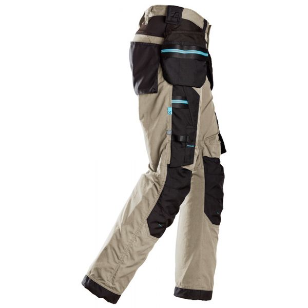 6210 Pantalones largos de trabajo con bolsillos flotantes LiteWork 37.5® beige-negro talla 124