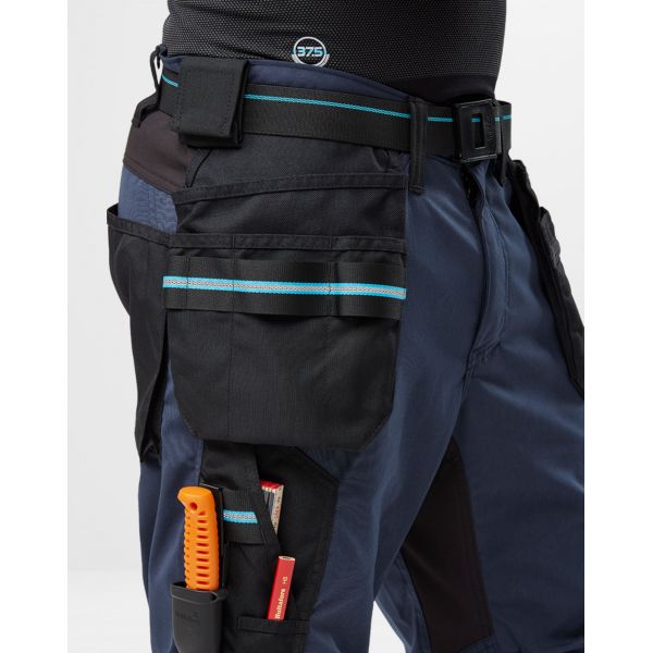6210 Pantalones largos de trabajo con bolsillos flotantes LiteWork 37.5® azul marino-negro talla 200