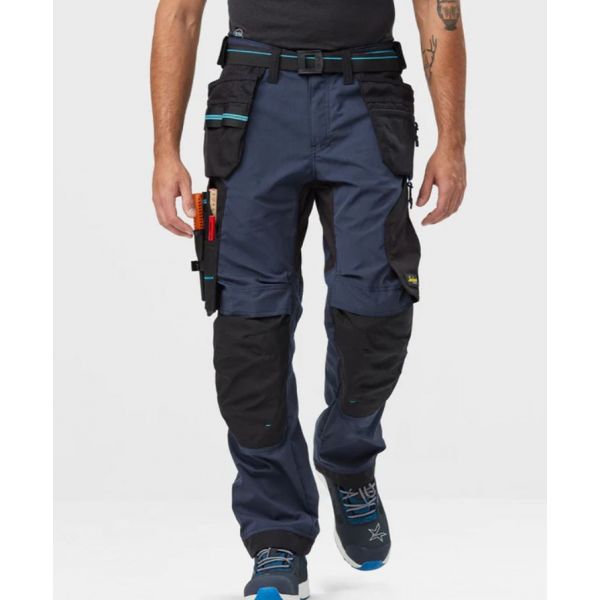 6210 Pantalones largos de trabajo con bolsillos flotantes LiteWork 37.5® azul marino-negro talla 196