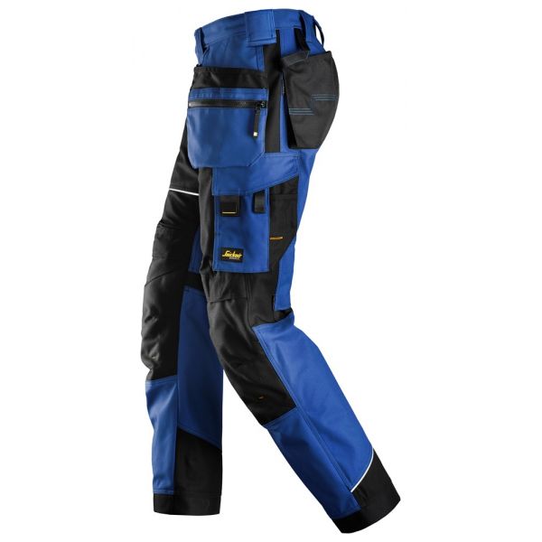 6214 Pantalones largos de trabajo con bolsillos flotantes Canvas+ RuffWork azul verdadero-negro tall