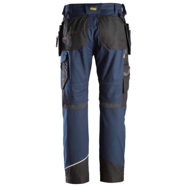 6214 Pantalones largos de trabajo con bolsillos flotantes Canvas+ RuffWork azul marino-negro talla 1