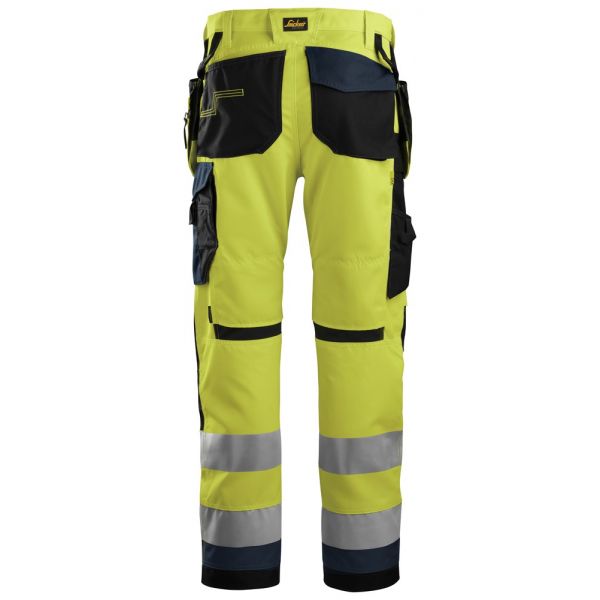 6230 Pantalones largos de trabajo de alta visibilidad clase 2 con bolsillos flotantes AllroundWork a
