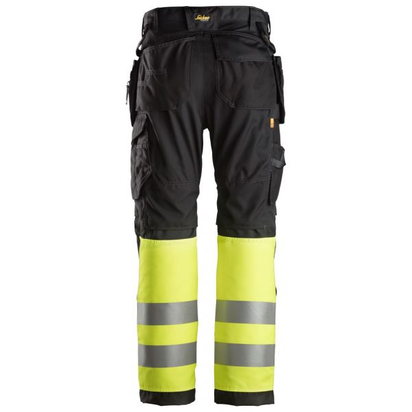 6233 Pantalones largos de trabajo de alta visibilidad clase 1 con bolsillos flotantes AllroundWork n