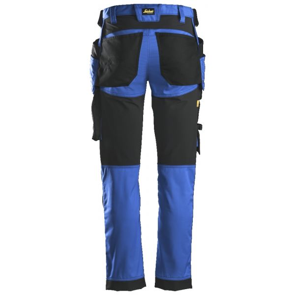 Pantalón elástico AllroundWork con bolsillos flotantes Azul verdadero-Negro talla 108