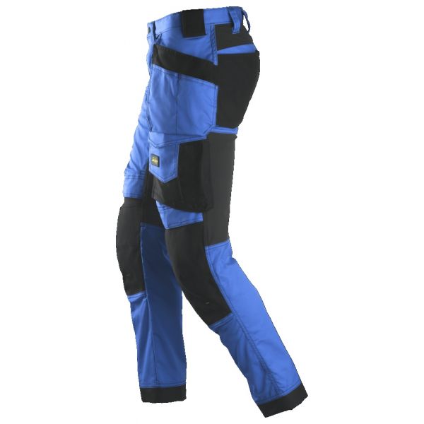 Pantalón elástico AllroundWork con bolsillos flotantes Azul verdadero-Negro talla 156