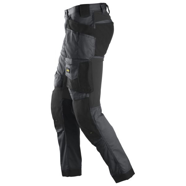 Pantalón elástico AllroundWork con bolsillos flotantes Gris Acero-Negro talla 54