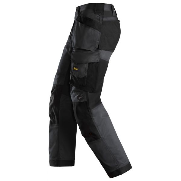 Pantalon elastico ajuste holgado AllroundWork bolsillos flotantes negro talla 158