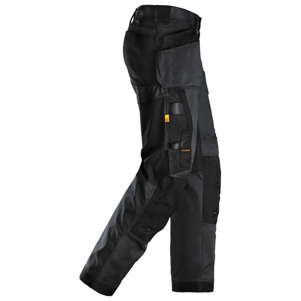Pantalon elastico ajuste holgado AllroundWork bolsillos flotantes negro talla 150