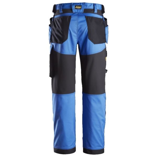 Pantalon elastico ajuste holgado AllroundWork bolsillos flotantes azul-negro talla 158