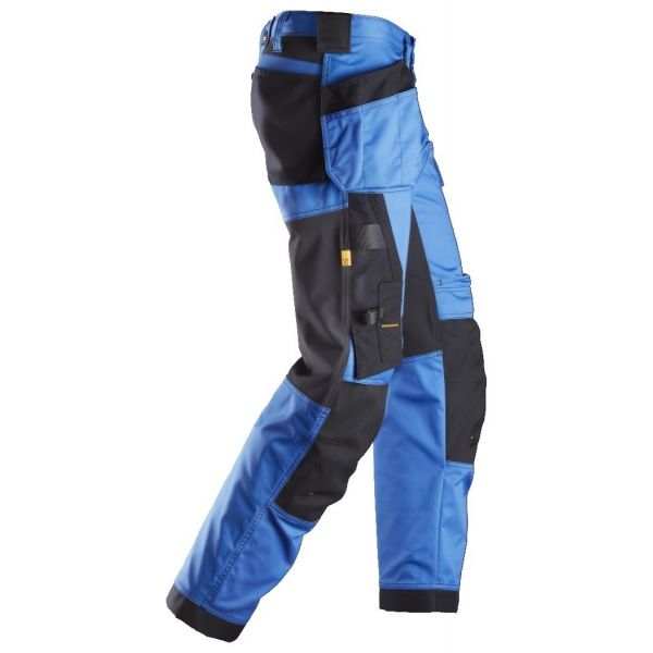 Pantalon elastico ajuste holgado AllroundWork bolsillos flotantes azul-negro talla 120