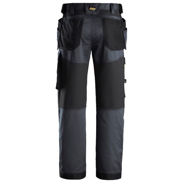 Pantalon elastico ajuste holgado AllroundWork bolsillos flotantes gris acero-negro talla 058