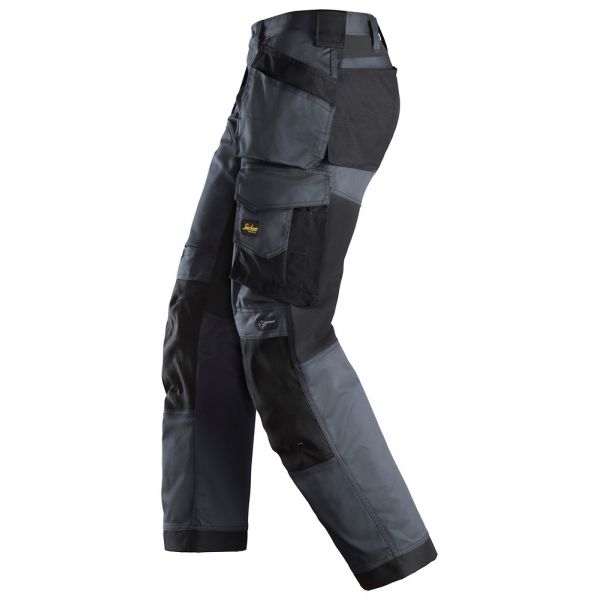 Pantalon elastico ajuste holgado AllroundWork bolsillos flotantes gris acero-negro talla 124